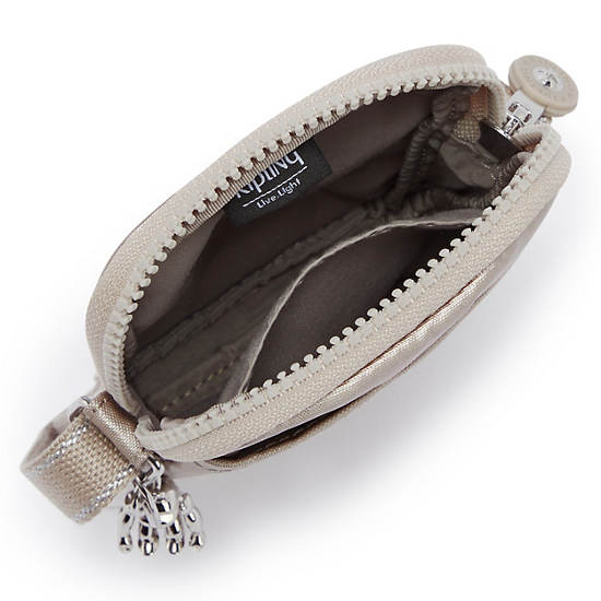 Kipling Tally Metallic Crossbody Telefoon Tas Beige | België 1847VR